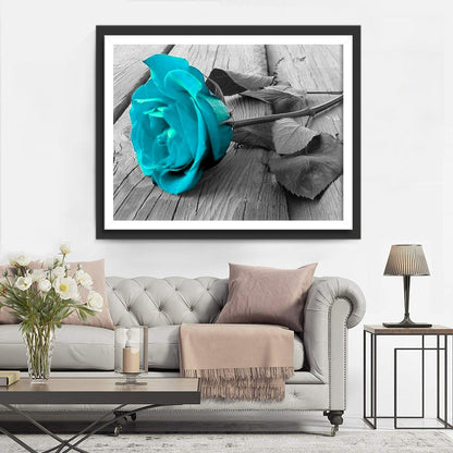 Green Rose on the Floor Diamond Painting