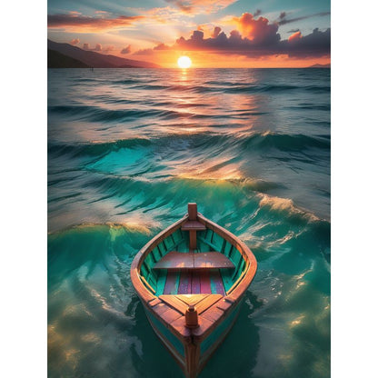 Boat at magical sunset