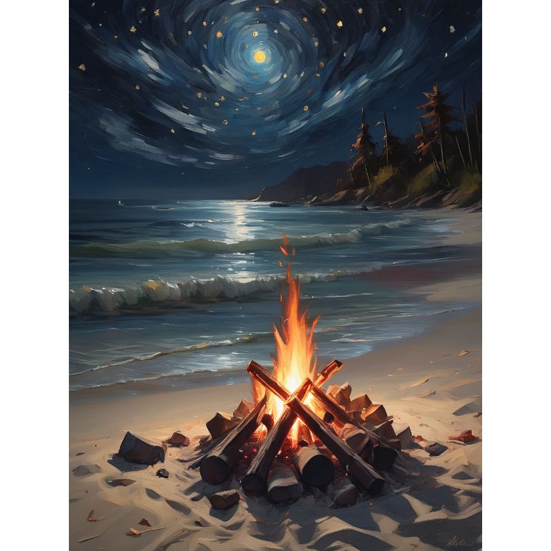 Campfire on the beach