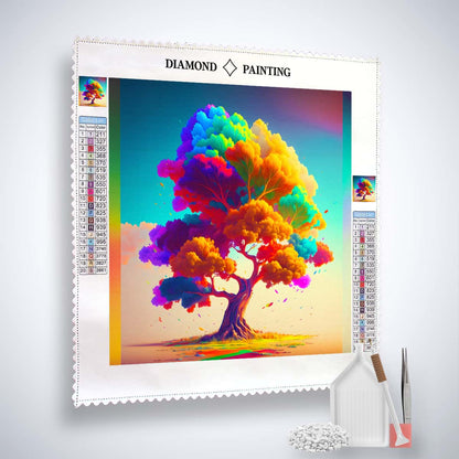 AB Diamond Painting - Baum der Zauberfarben