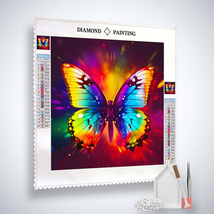 AB Diamond Painting - Regenbogen Schmetterling