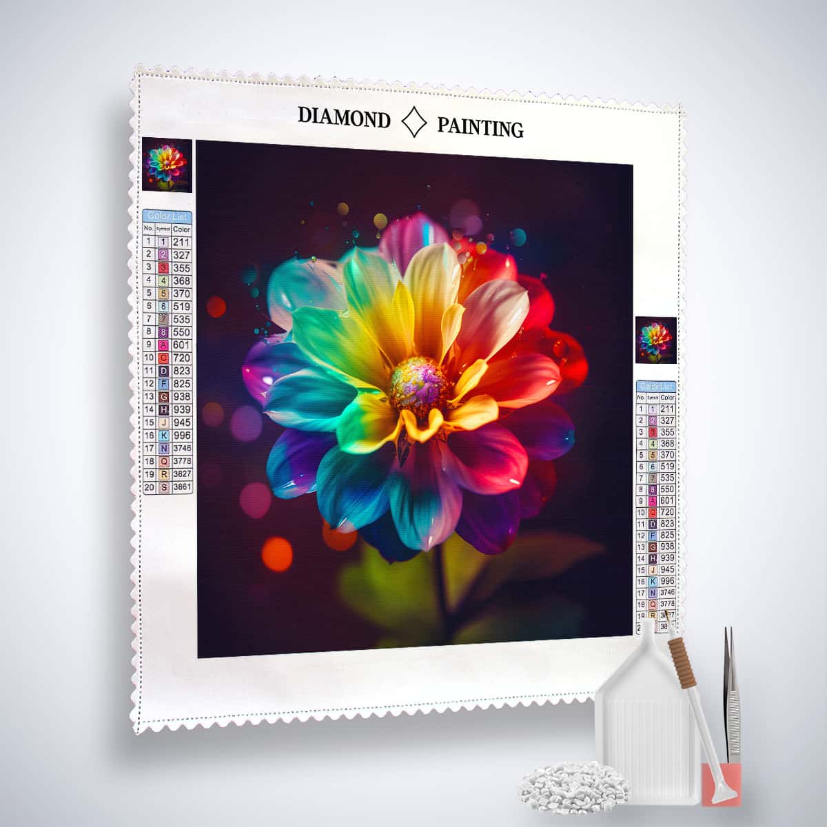 AB Diamond Painting - Rainbow Flower