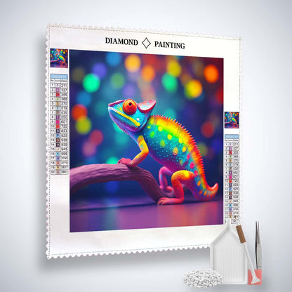 AB Diamond Painting - Regenbogen Chamäleon
