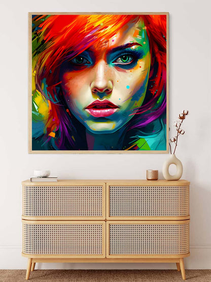 Peinture au diamant AB - Explosion de couleurs de portrait