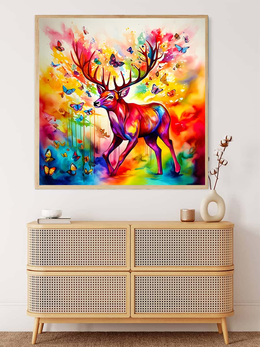 AB Diamond Painting - Cerf coloré et lumineux