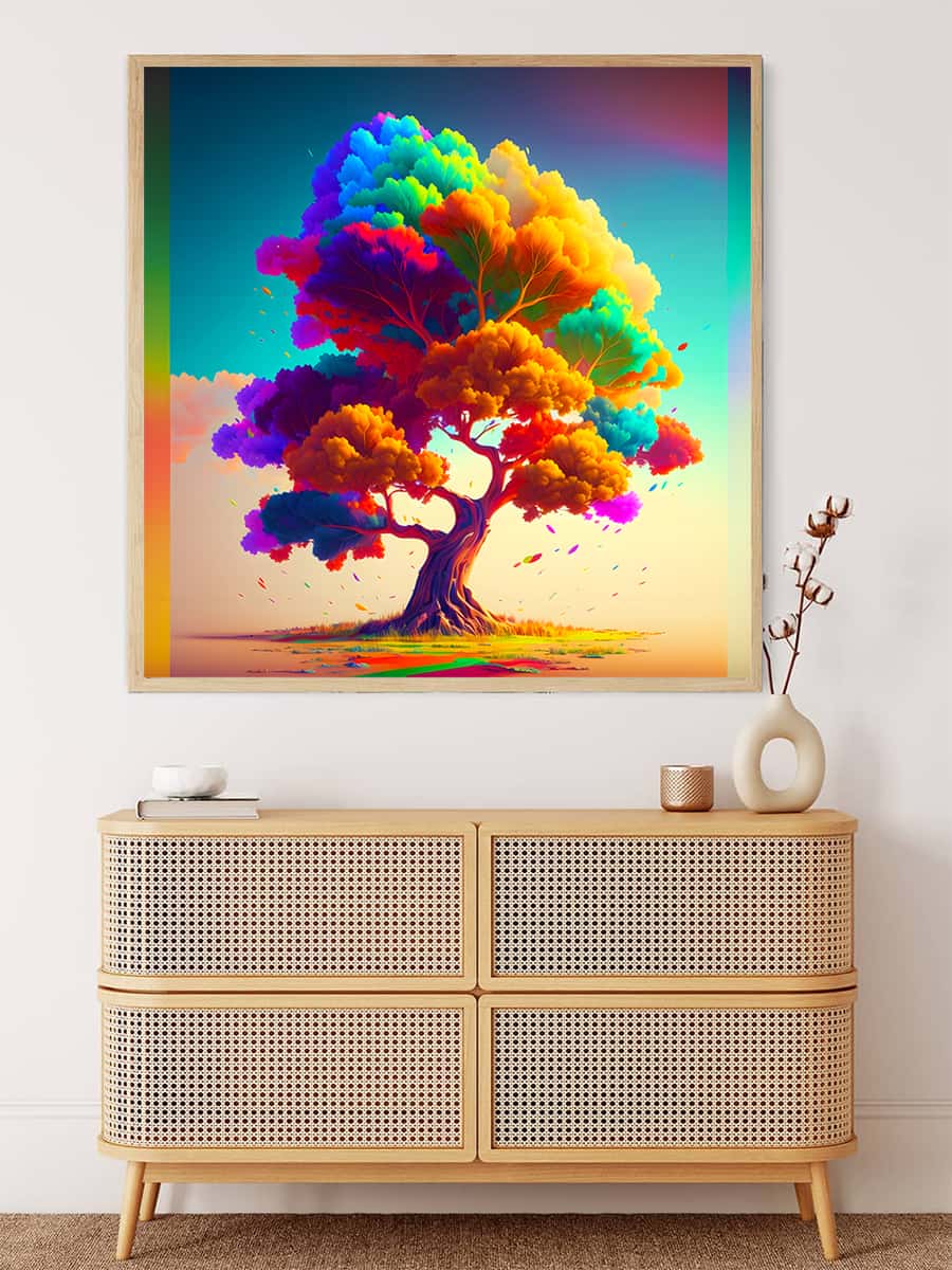 AB Diamond Painting - Baum der Zauberfarben