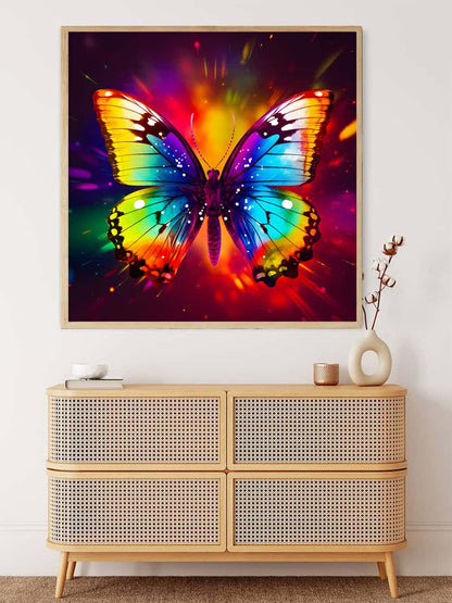 AB Diamond Painting - Regenbogen Schmetterling