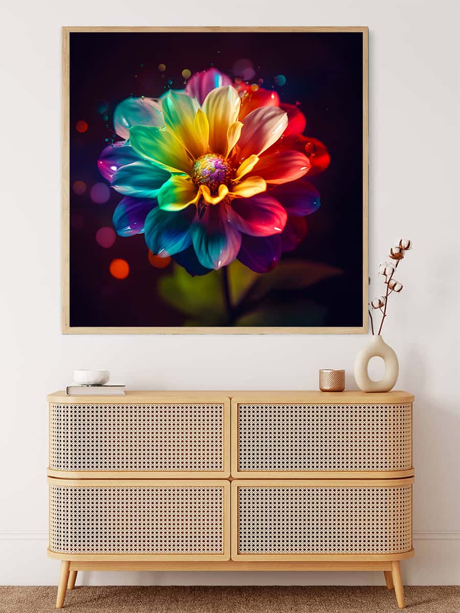 AB Diamond Painting - Rainbow Flower