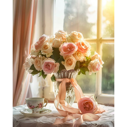 Roses dans un vase