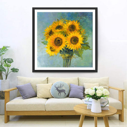 Ein Strau? Sonnenblumen Diamond Painting