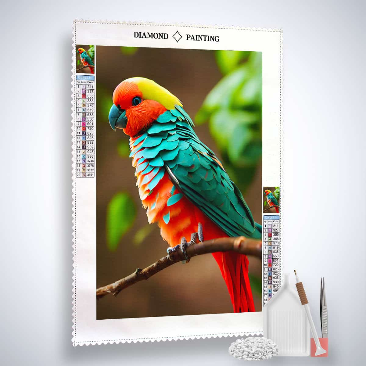 AB Diamond Painting - Oiseau coloré sur branche