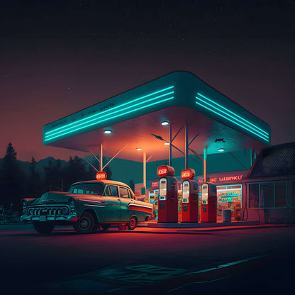 AB Diamond Painting - Route 66 Gas Station