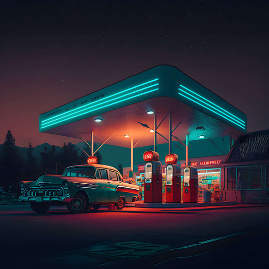 AB Diamond Painting - Route 66 Gas Station