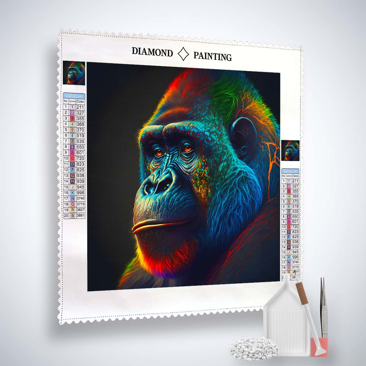 AB Diamond Painting - Gorilla Thoughtful