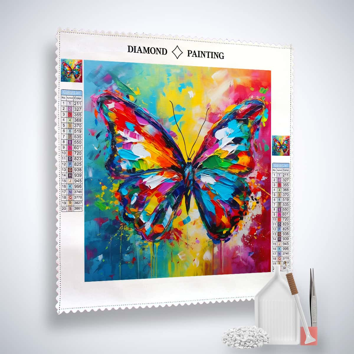 AB Diamond Painting - Butterfly Abstract Colorful