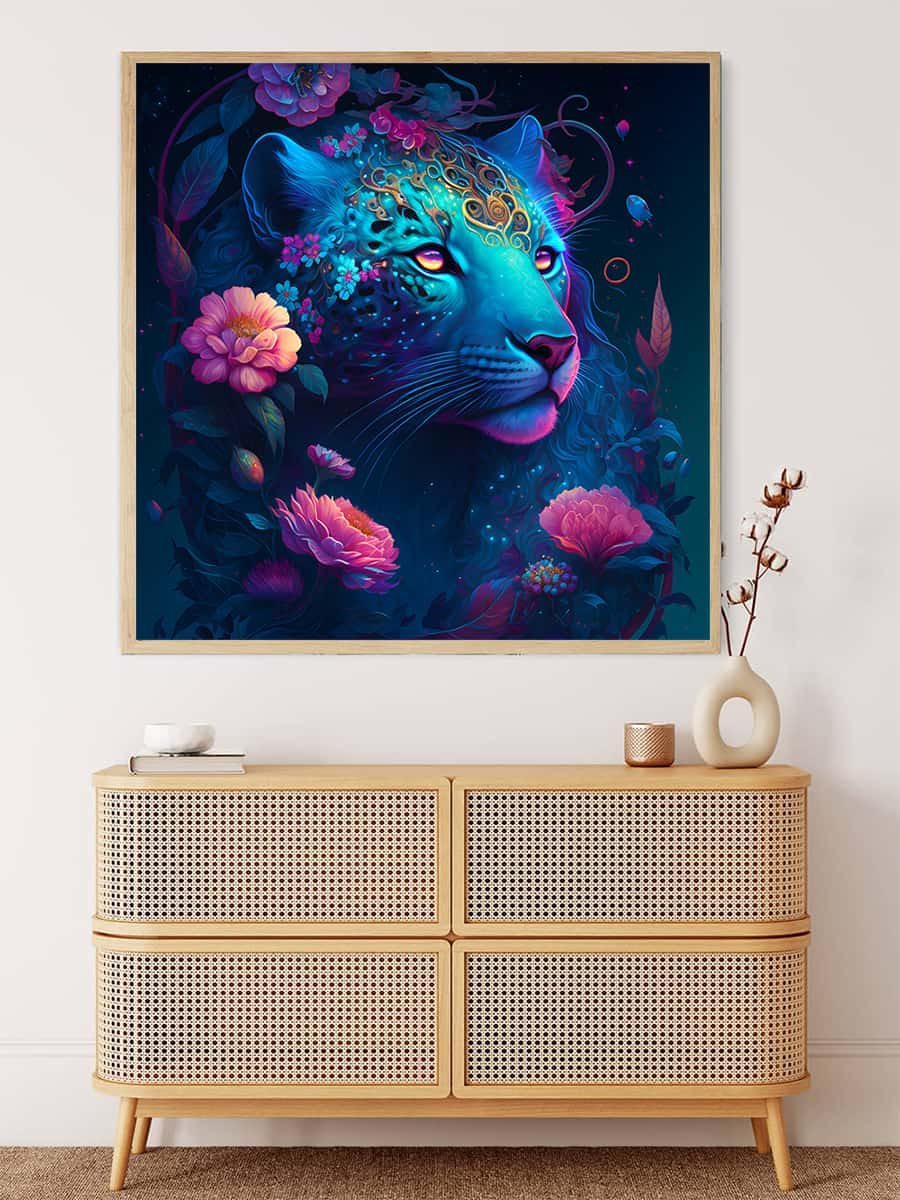 AB Diamond Painting - Mystische Raubkatze