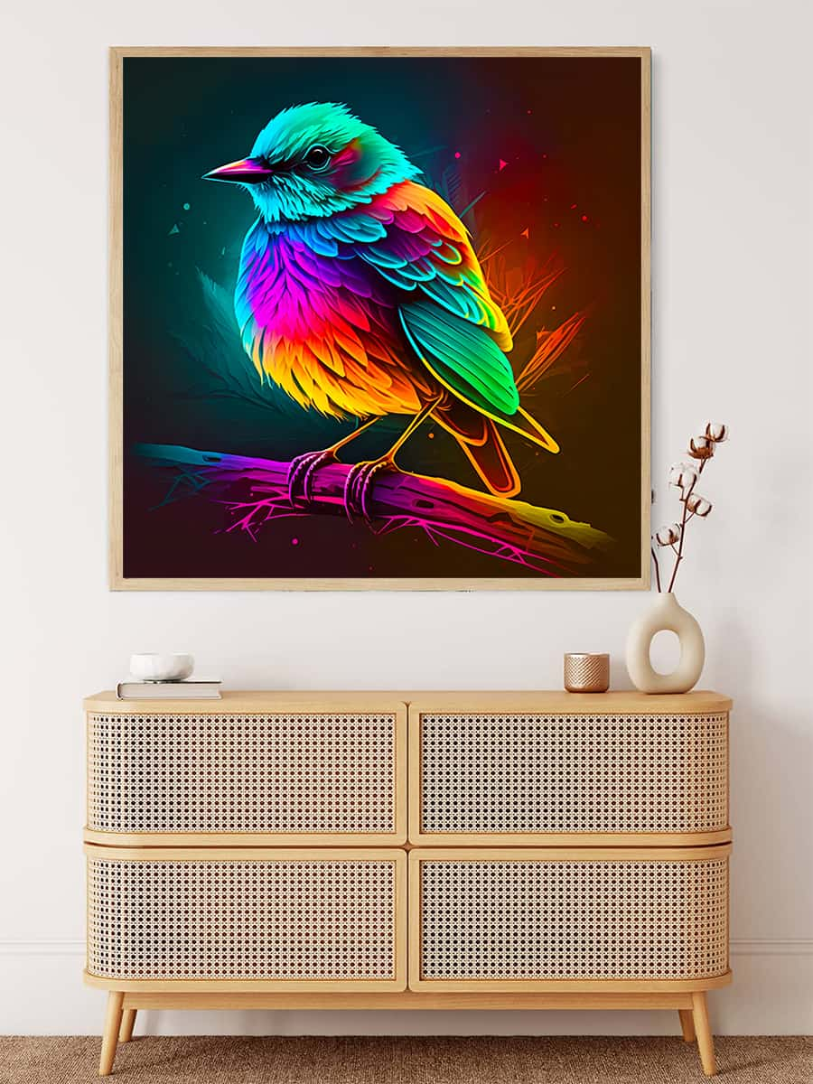 AB Diamond Painting - Zaubervogel farbenfroh