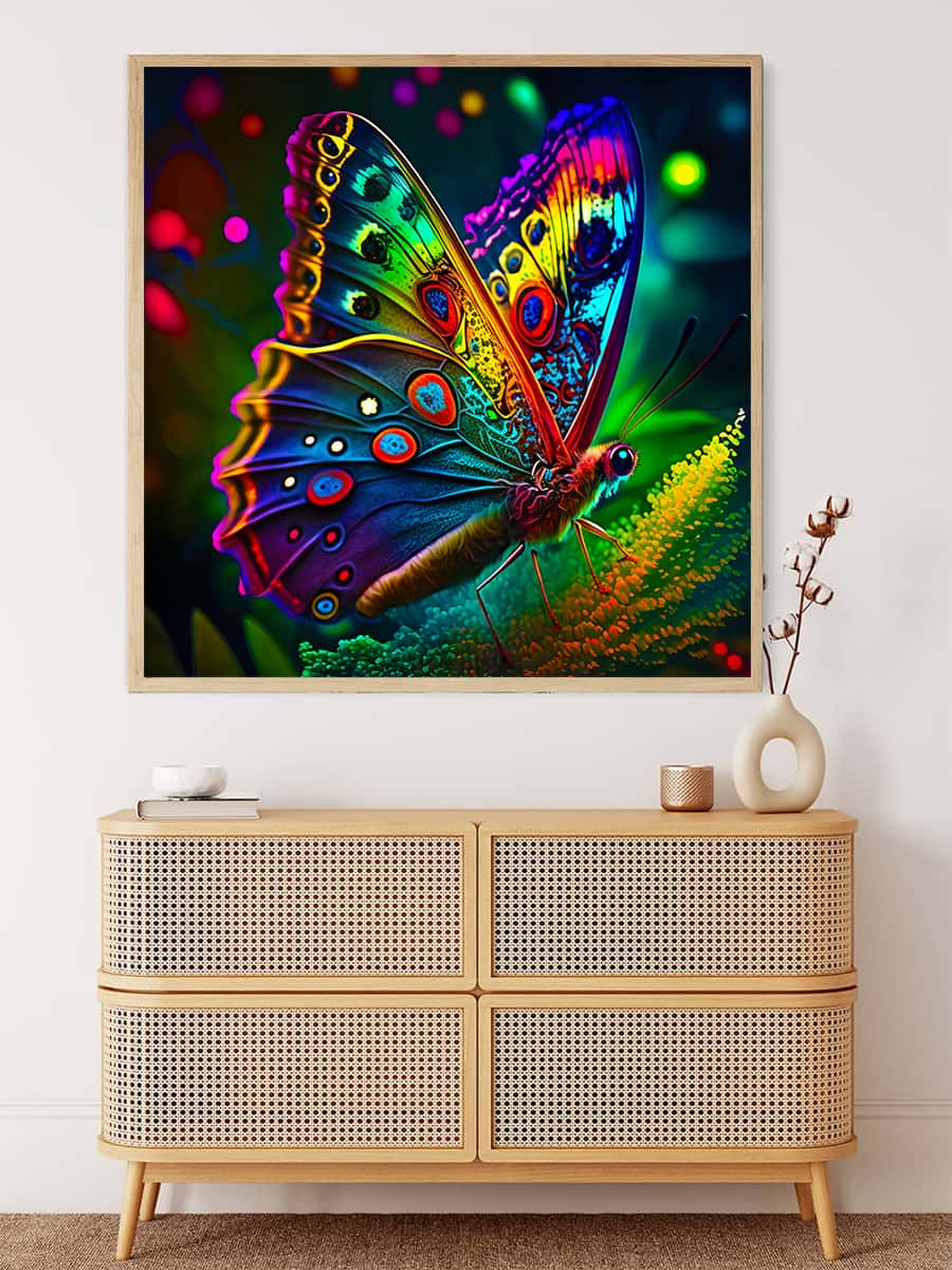 Peinture diamant AB - Papillon rayonnant