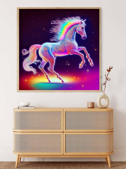 AB Diamond Painting - Unicorn Love Colorful