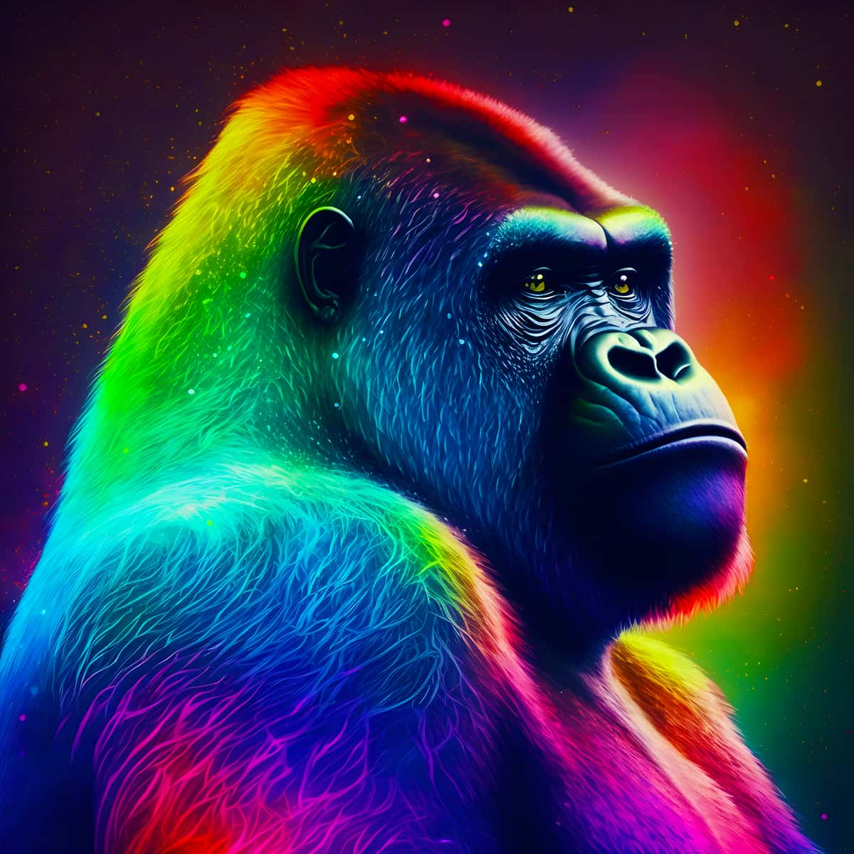 AB Diamond Painting - Neon Gorilla