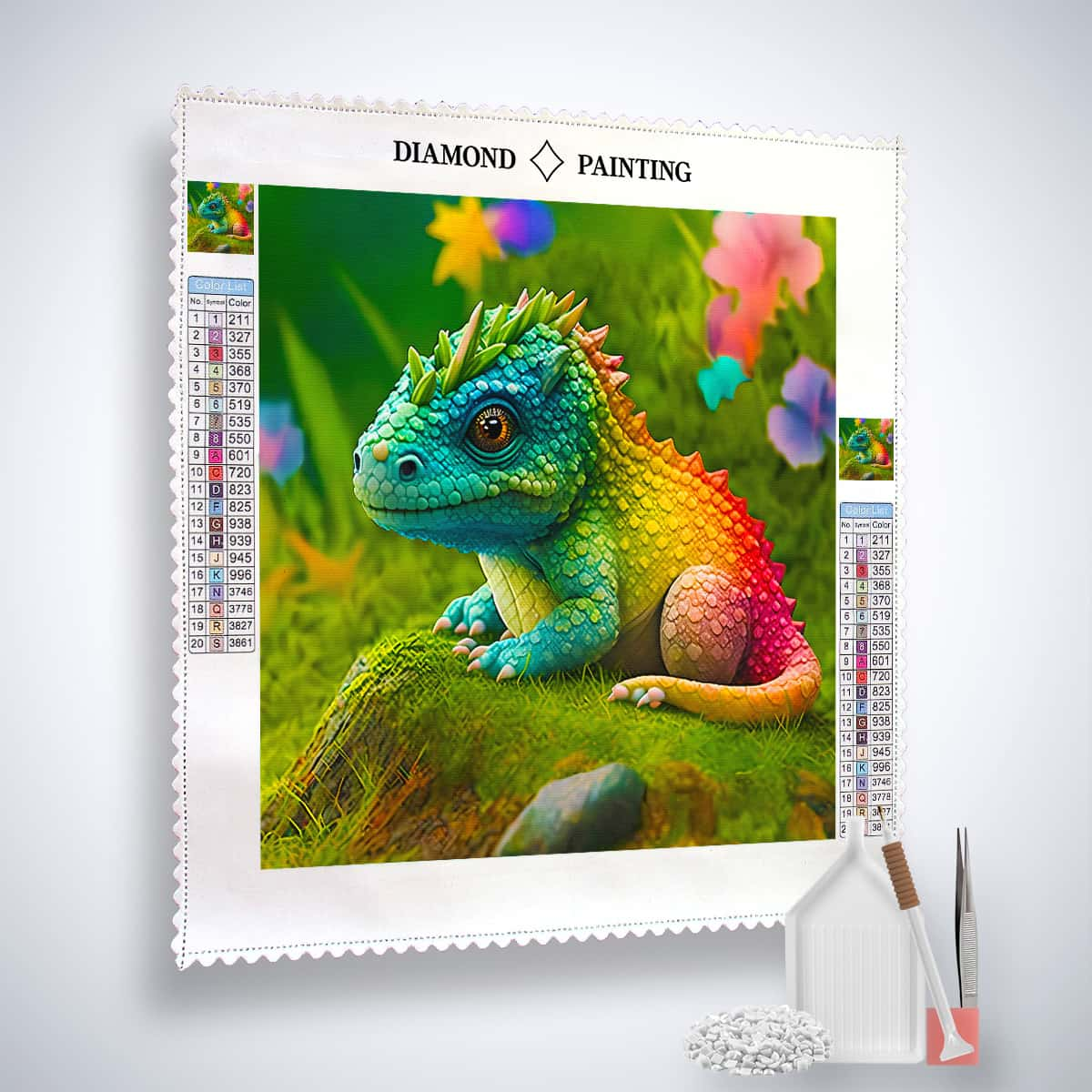 AB Diamond Painting - Baby Dragon on Meadow