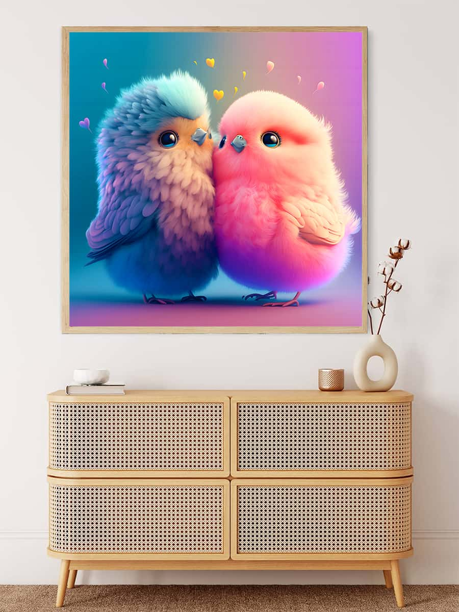 AB Diamond Painting - Bird Love for Two