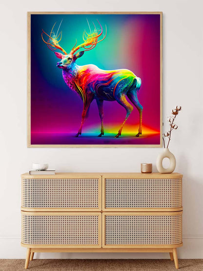 AB Diamond Painting - Rainbow Deer in the Light