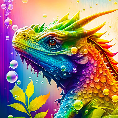 Peinture diamant AB - Portrait de dragon