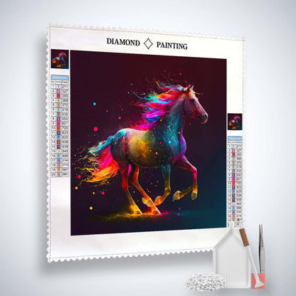 AB Diamond Painting - Horse Colorful