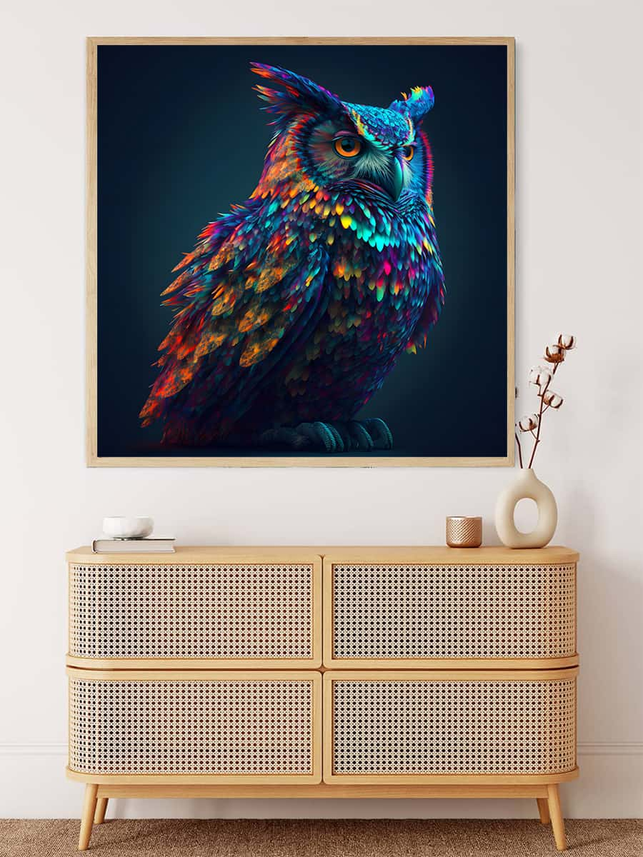 AB Diamond Painting - Proud Owl at Night