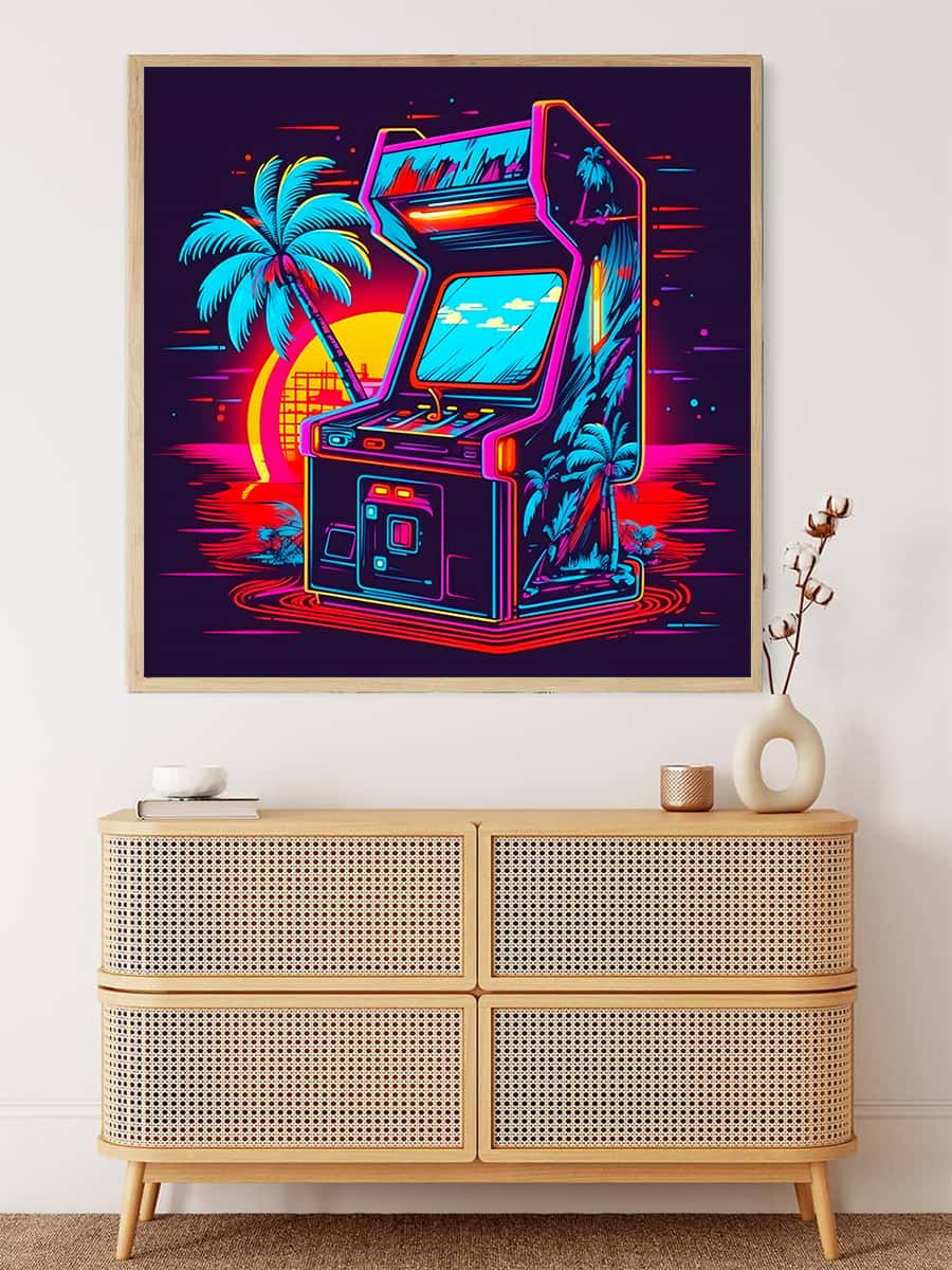 AB Diamond Painting - Neon Slot Machine