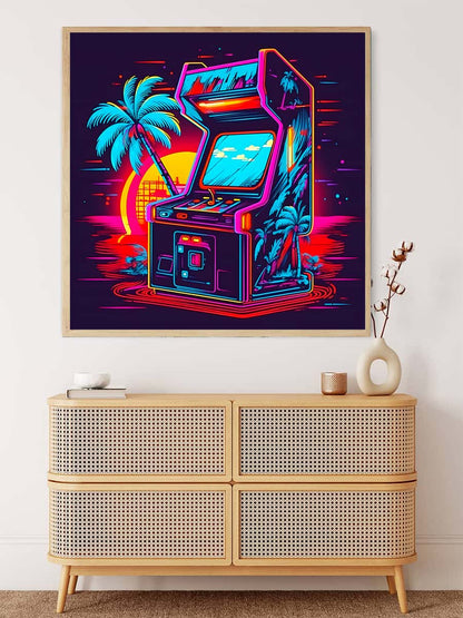 AB Diamond Painting - Neon Slot Machine