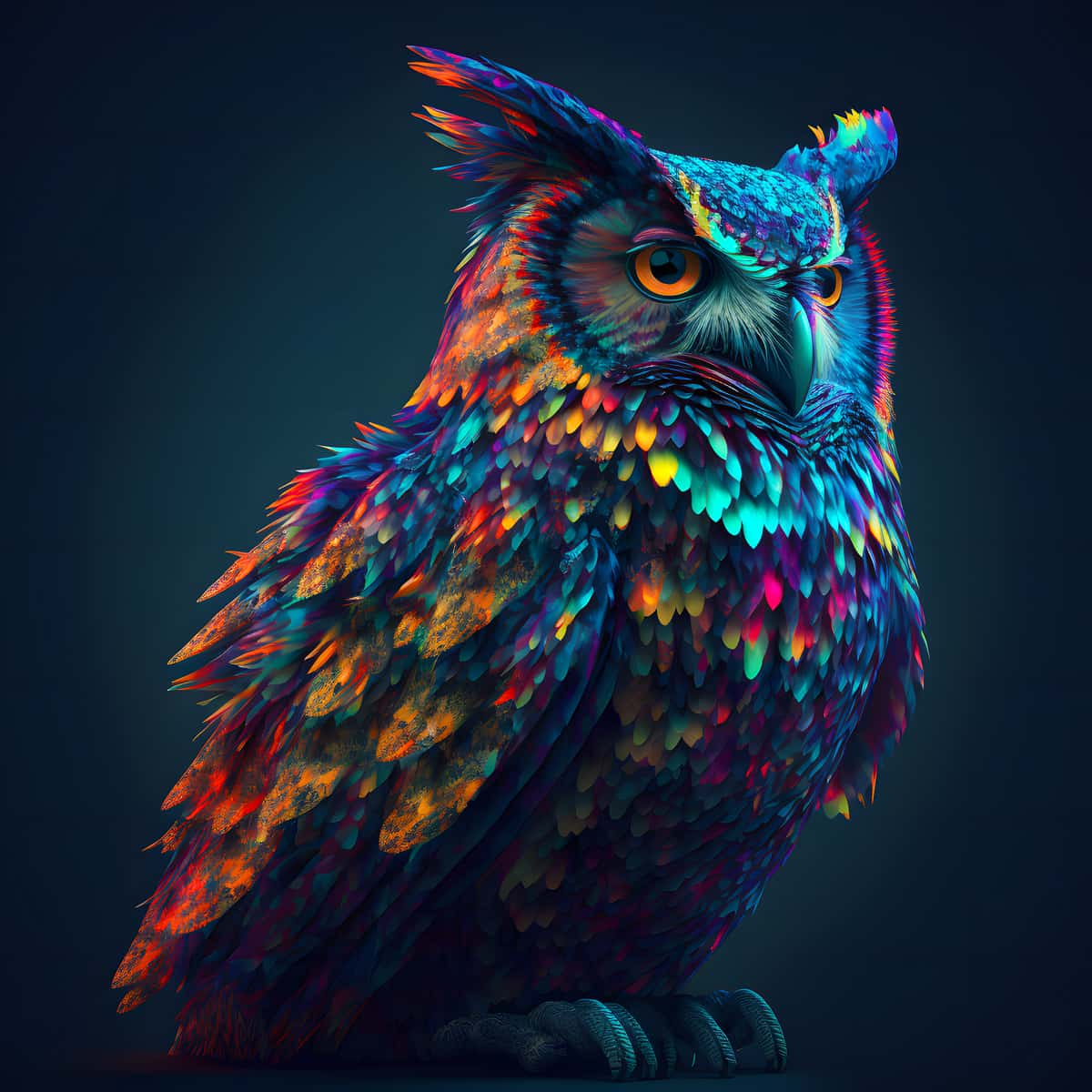 AB Diamond Painting - Proud Owl at Night