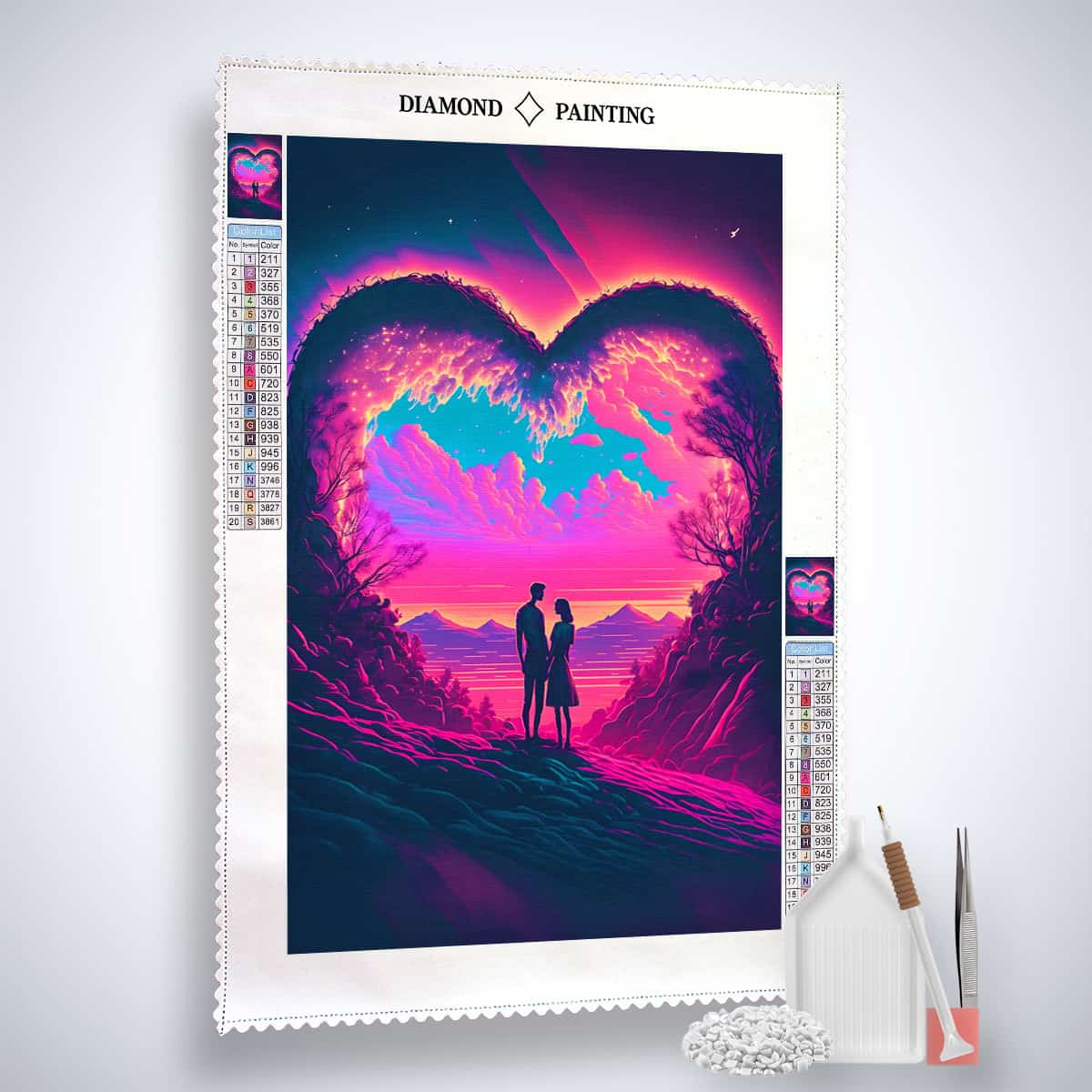 AB Diamond Painting - Heart Couple