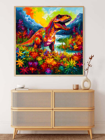 AB Diamond Painting - T-Rex colorful