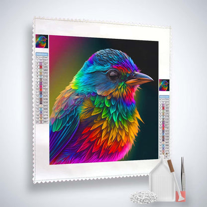 AB Diamond Painting - Bunter Vogel seitlich