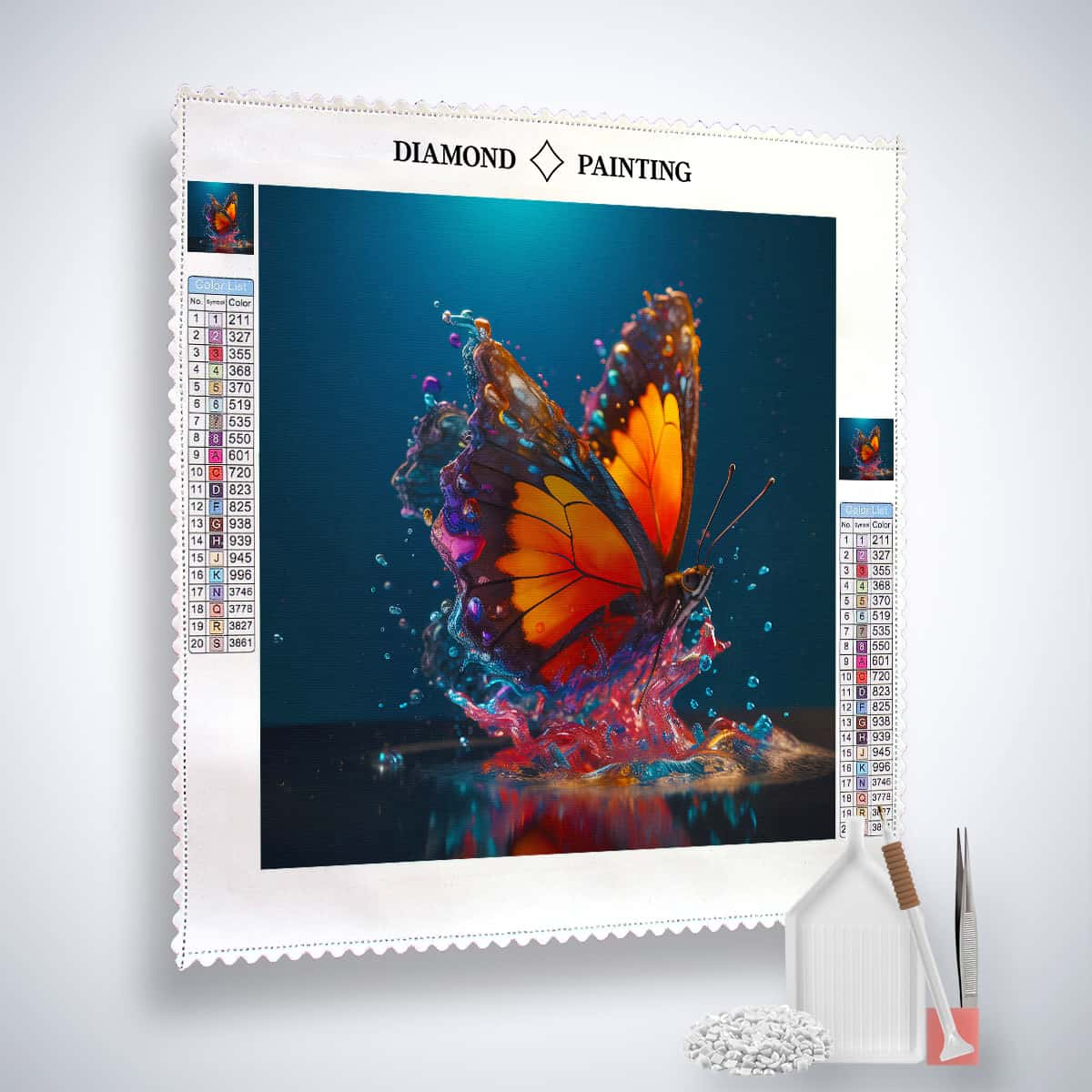 AB Diamond Painting - Schmetterling badet