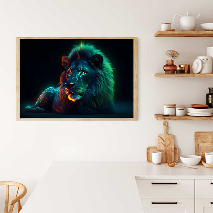 AB Diamond Painting - Lion at Night