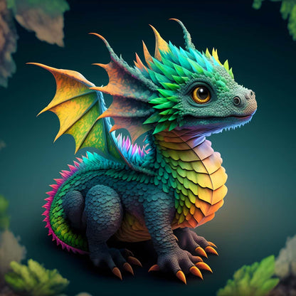 AB Diamond Painting - Petit dragon très grand