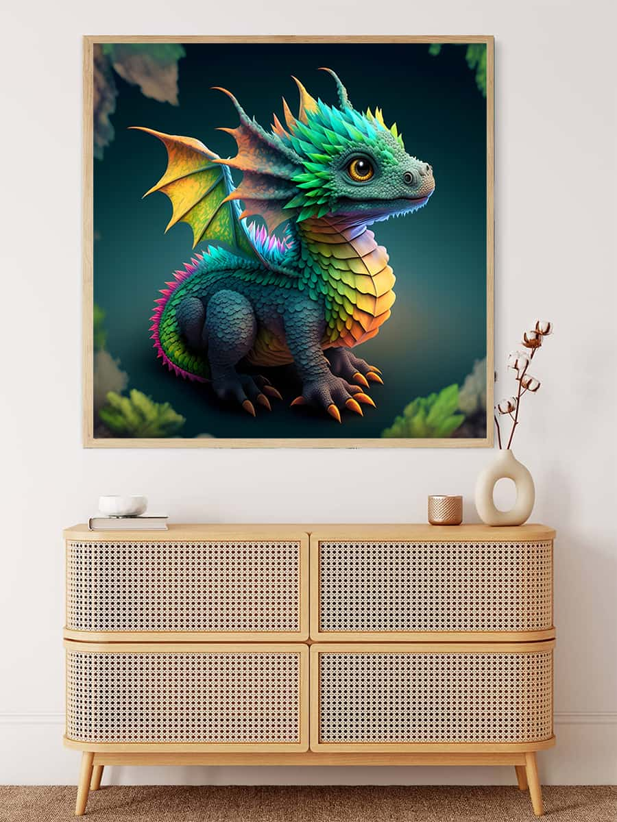 AB Diamond Painting - Petit dragon très grand