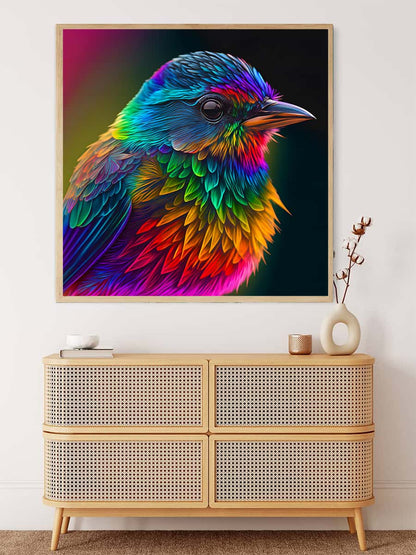 AB Diamond Painting - Colorful bird sideways