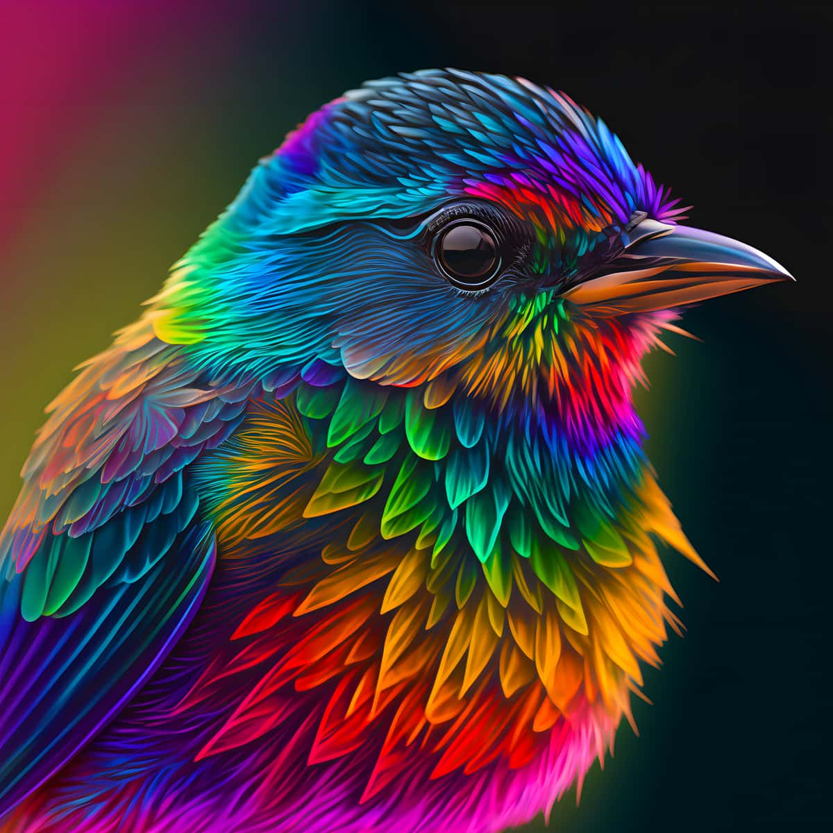 AB Diamond Painting - Colorful bird sideways