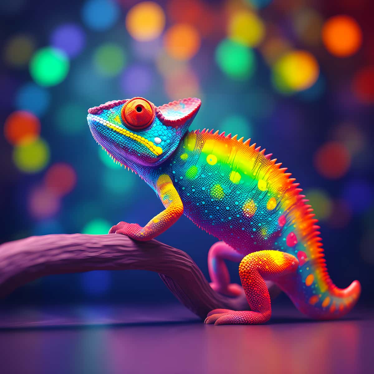 AB Diamond Painting - Regenbogen Chamäleon